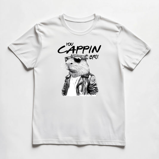 Capybara 'You Cappin Bro?' - Unisex T-shirt - Alt Clothing